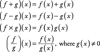 (f+g)(x) = f(x) + g(x)